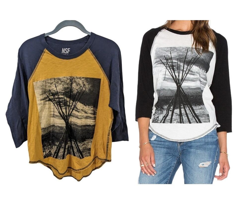 NSF x Matt Wignall Relaxed Modern Photo Tee Yellow Blue Small